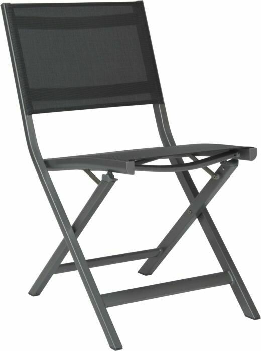 CADEIRA DOBRÁVEL NILS  GRAPHITE/CINZA PRATA
