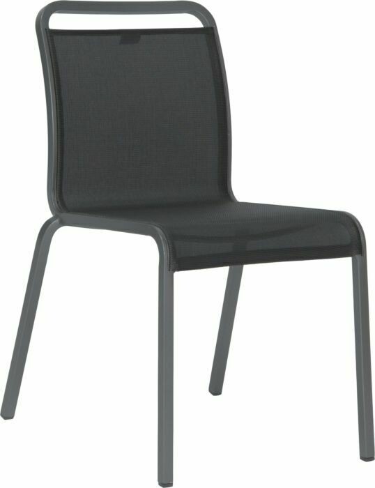 CADEIRA S/ BRAÇOS OSKAR GRAPHITE/CINZENTO PRATA