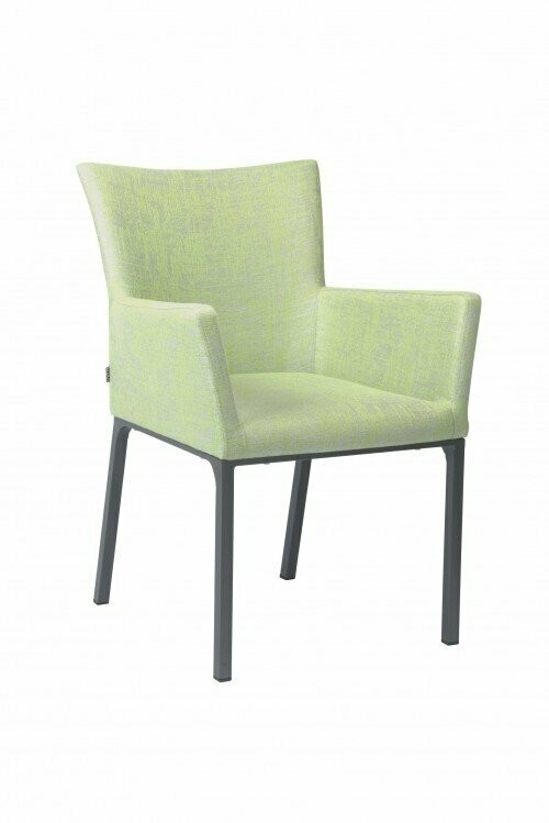 CADEIRA COM BRAÇO ARTUS ANTRACITE/VERDE MESCLADO
