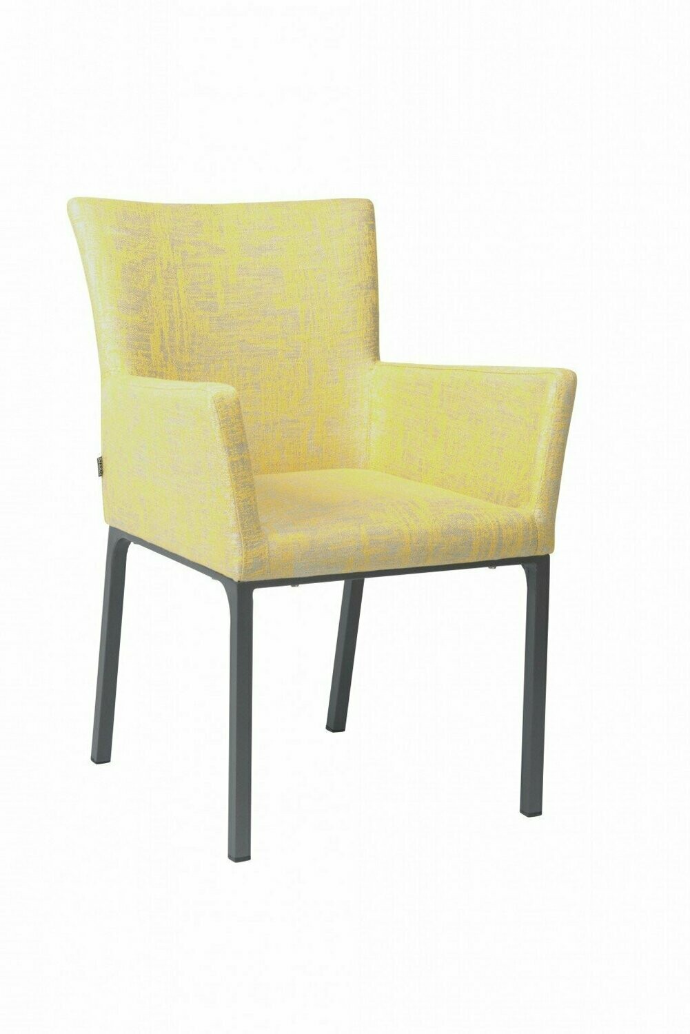 CADEIRA COM BRAÇO ARTUS ANTRACITE/AMARELO MESCLADO