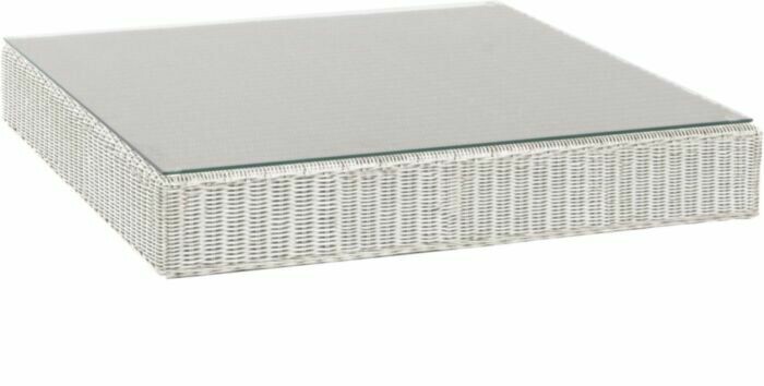 MESA COM VIDRO FONTANA  BRANCO