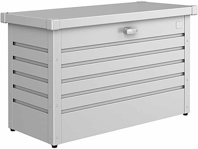 CAIXA DE ARRUMOS 100 EXTERIOR 100x46x71cm PRATA METALIZADO