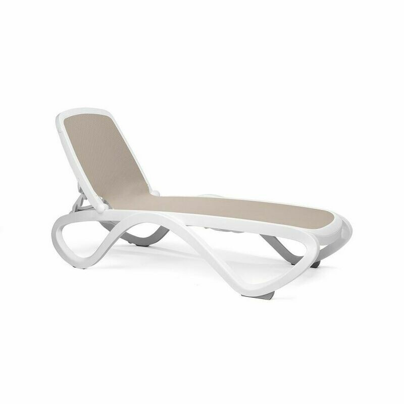 ESPREGUIÇADEIRA OMEGA BRANCO/TORTORA