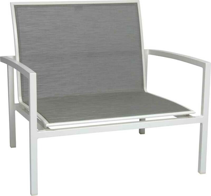 CADEIRA C/BRAÇOS SKELBY LOUNGE BRANCO/PRATA