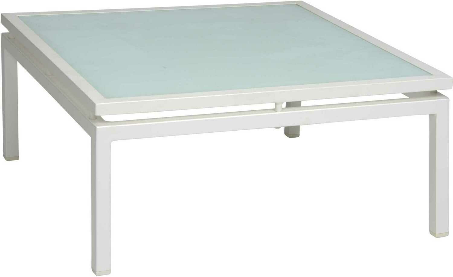MESA COM VIDRO SKELBY BRANCO/PRATA