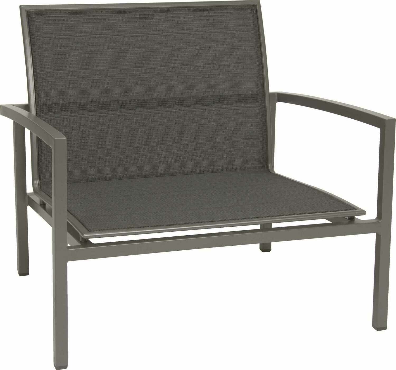 CADEIRA C/BRAÇOS SKELBY LOUNGE GRAPHITE/CINZA PRATA