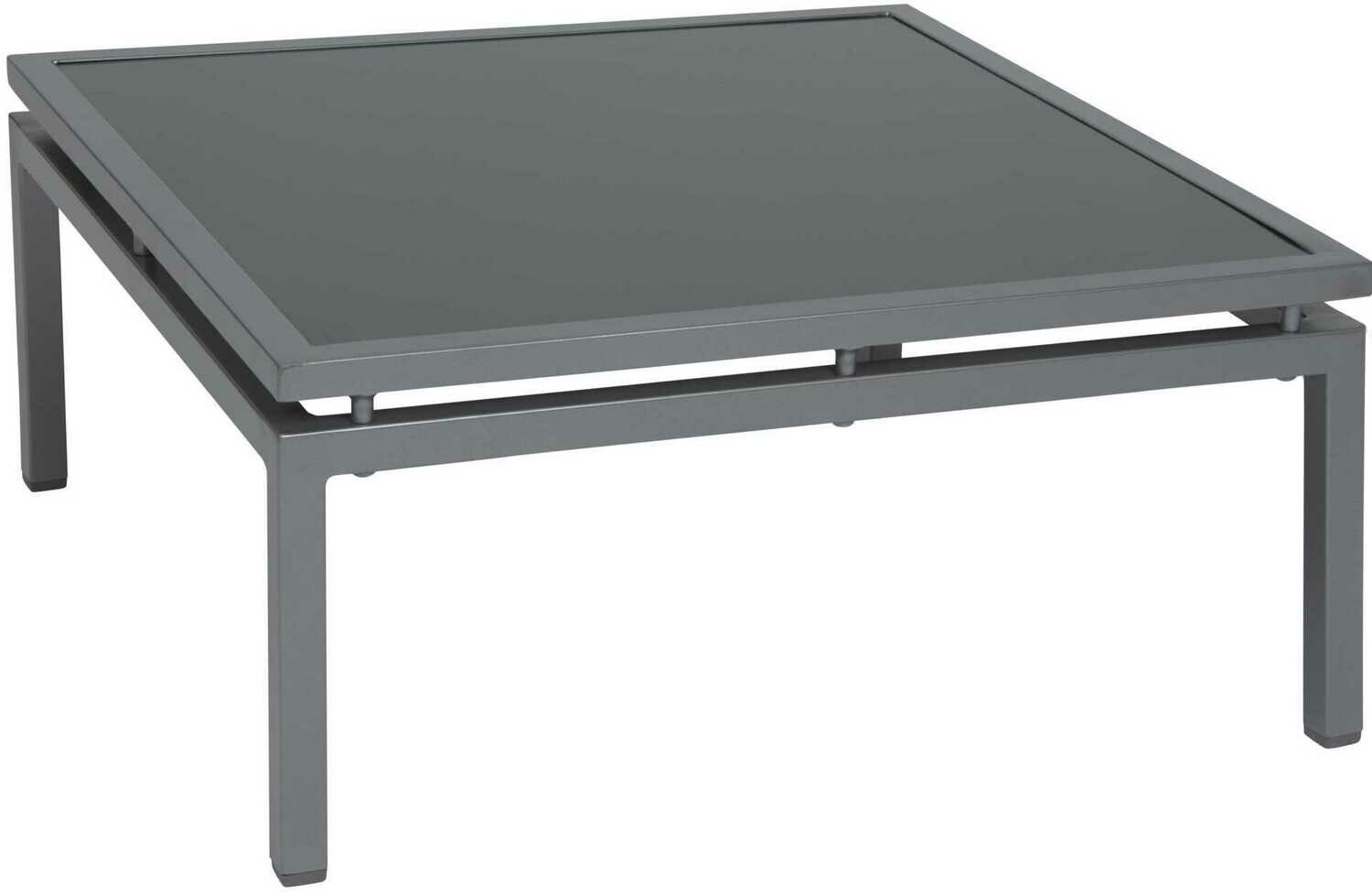 MESA COM VIDRO SKELBY GRAFITE/CINZA PRATA