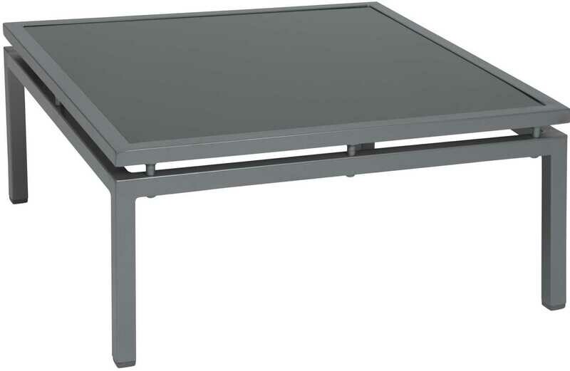 MESA COM VIDRO SKELBY GRAFITE/CINZA PRATA