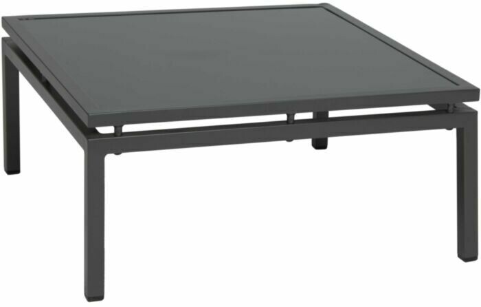 MESA COM VIDRO SKELBY ALUMINIO ANTRACITE