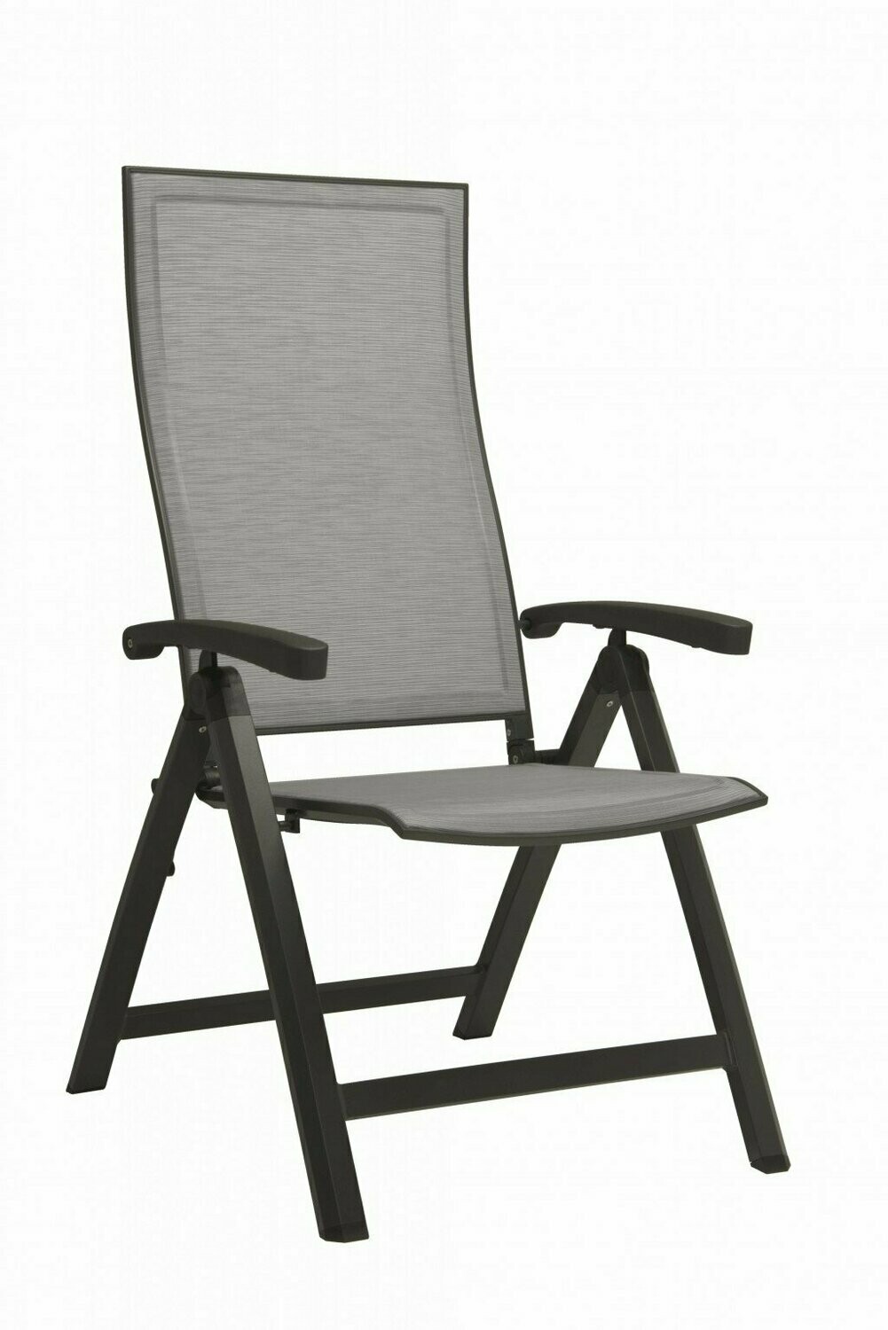 CADEIRA C/BRAÇOS DOBRAVEL KARI ANTRACITE/PRATA