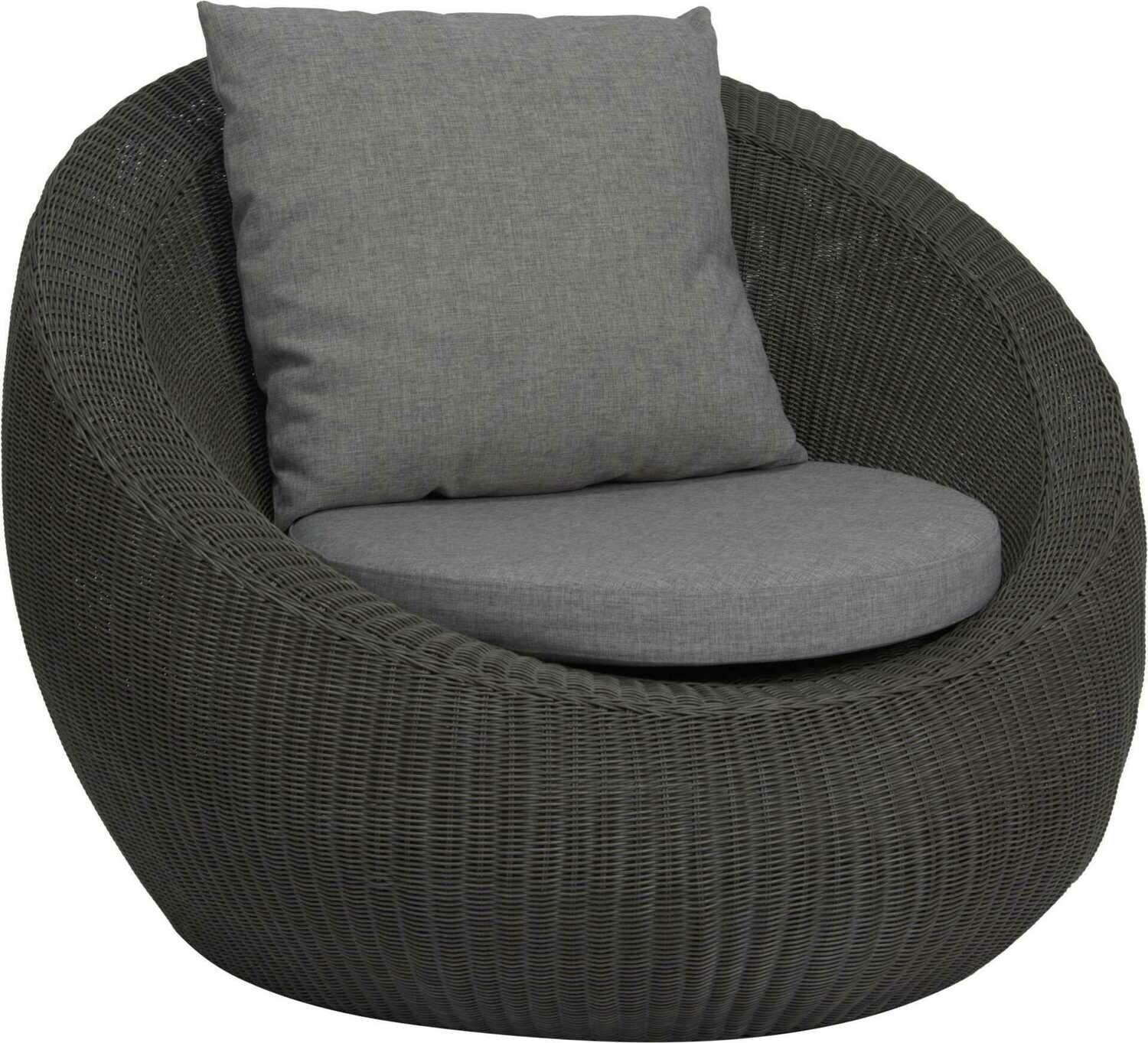CADEIRÃO COM BRAÇOS LOUNGE ANNY CINZENTO BASALTO
