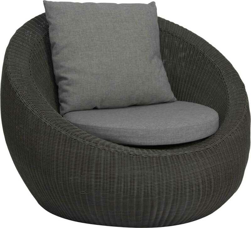 CADEIRÃO COM BRAÇOS LOUNGE ANNY CINZENTO BASALTO