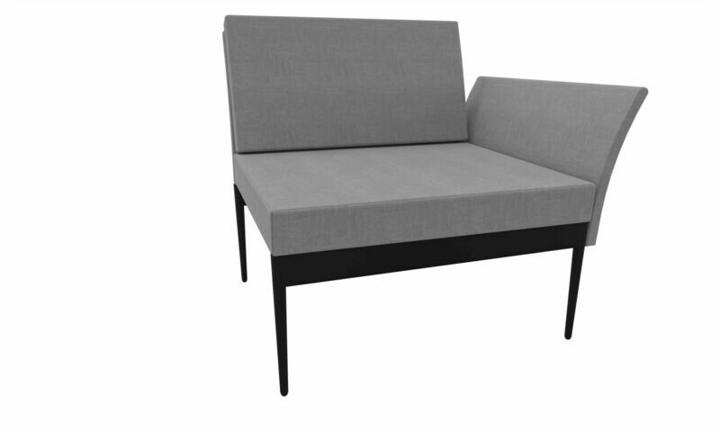 ELEMENTO LATERAL CINZA CLARO ILDIGO C/BASE QUADRADA ANTRACITE