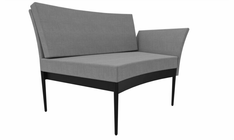 ELEMENTO LATERAL COSTA ALTA CINZA CLARO ILDIGO C/BASE CURVA ANTRACITE