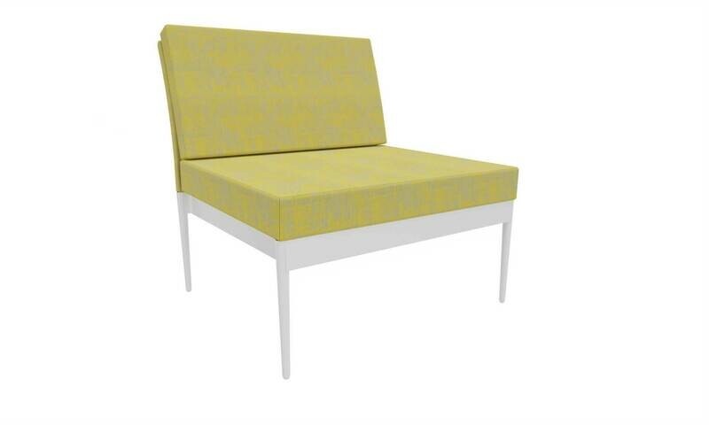 ELEMENTO AMARELO ILDIGO C/BASE QUADRADA BRANCA