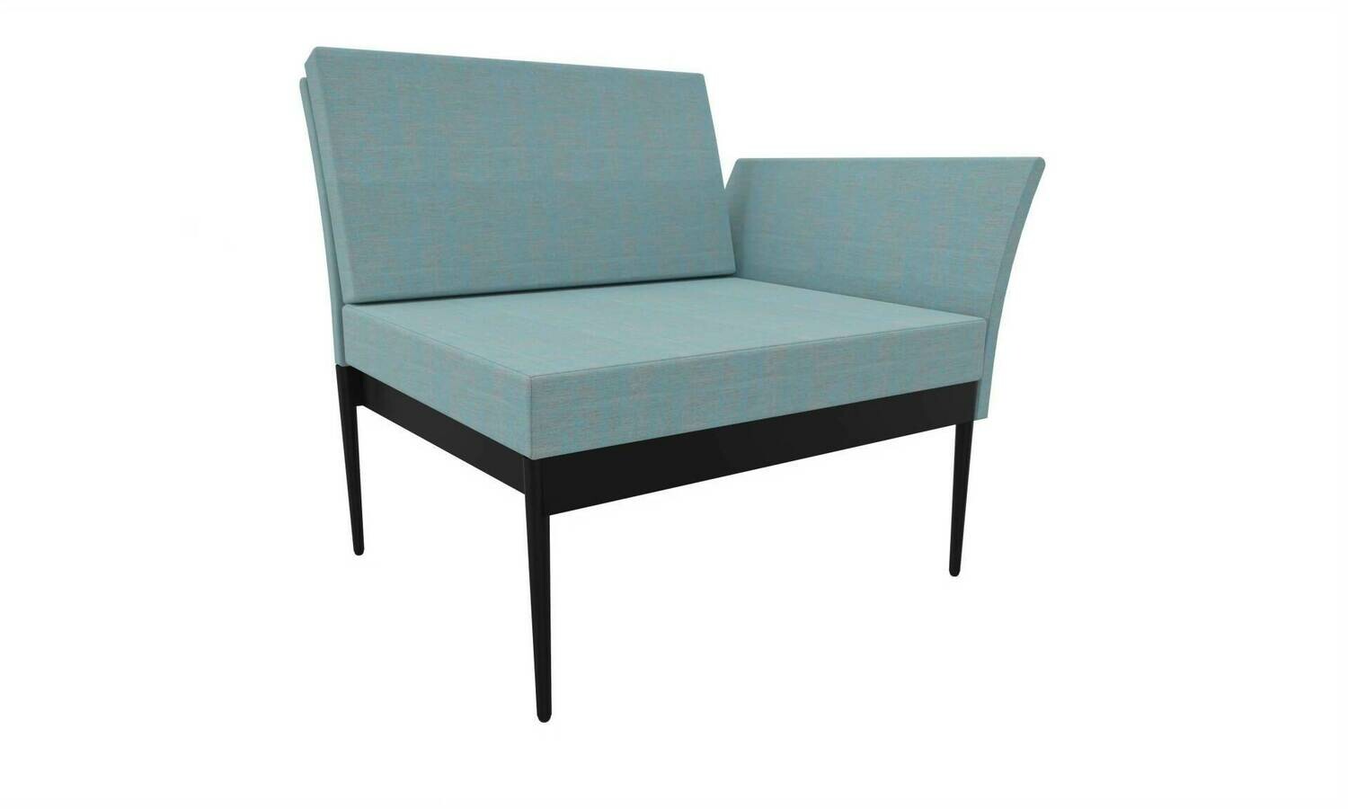 ELEMENTO LATERAL AZUL CLARO ILDIGO C/BASE QUADRADA ANTRACITE