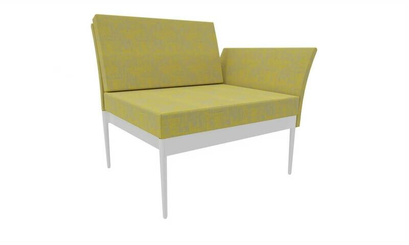 ELEMENTO LATERAL AMARELO ILDIGO C/BASE QUADRADA BRANCA