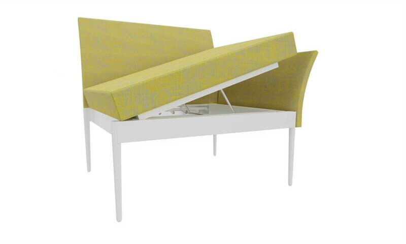 ELEMENTO LATERAL AJUSTAVEL AMARELO ILDIGO C/BASE QUADRADA BRANCA