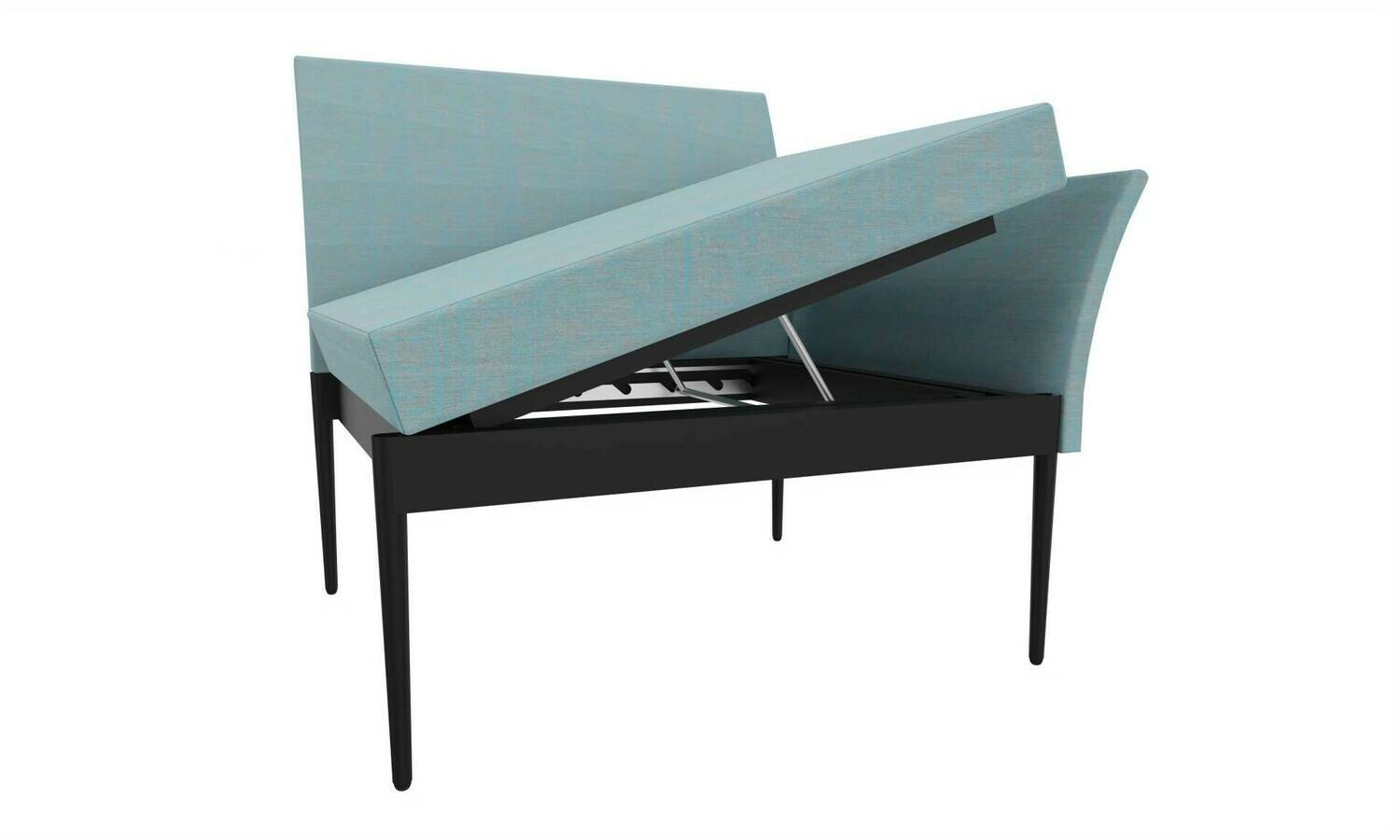 ELEMENTO LATERAL AJUSTAVEL AZUL CLARO ILDIGO C/BASE QUADRADA ANTRACITE