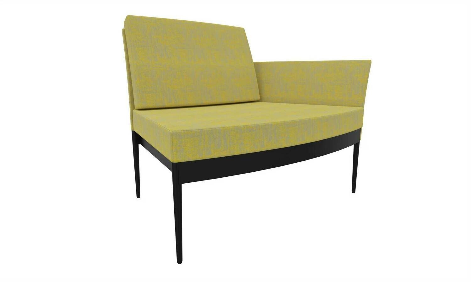 ELEMENTO LATERAL COSTA BAIXA AMARELO ILDIGO C/BASE CURVA ANTRACITE