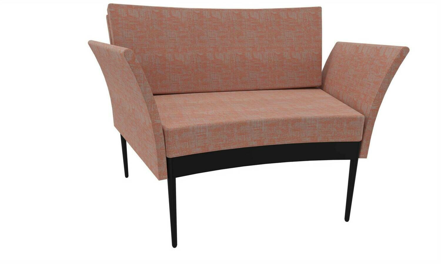 CADEIRA COM BRAÇOS COSTA ALTA CORAL ILDIGO C/BASE CURVA  ANTRACITE