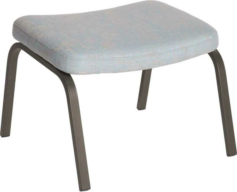 BANCO DE APOIO STAN ANTRACITE OUTDOORFABRIC AZUL CLARO/CINZA MESCLADO