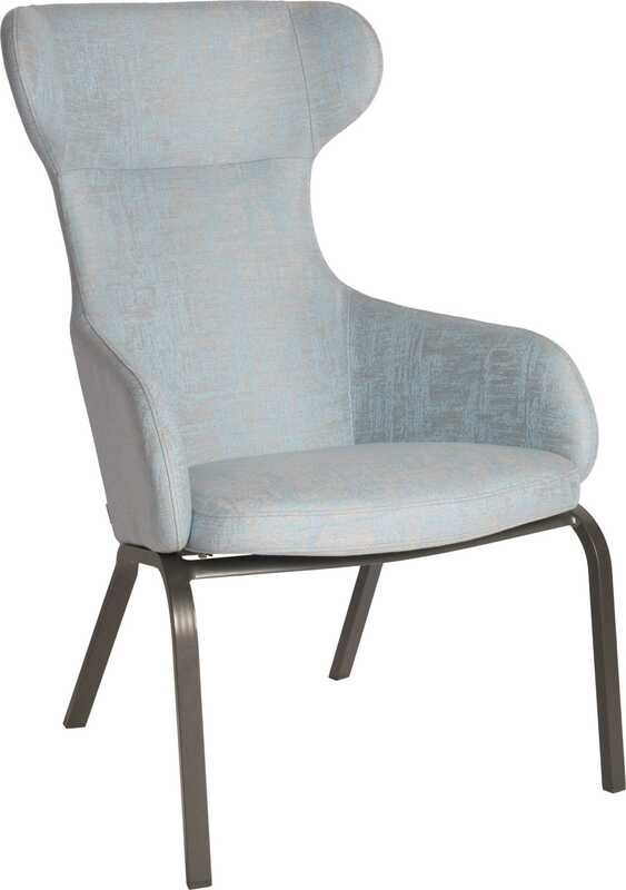 CADEIRA STAN ANTRACITE OUTDOORFABRIC AZUL CLARO/CINZA MESCLADO