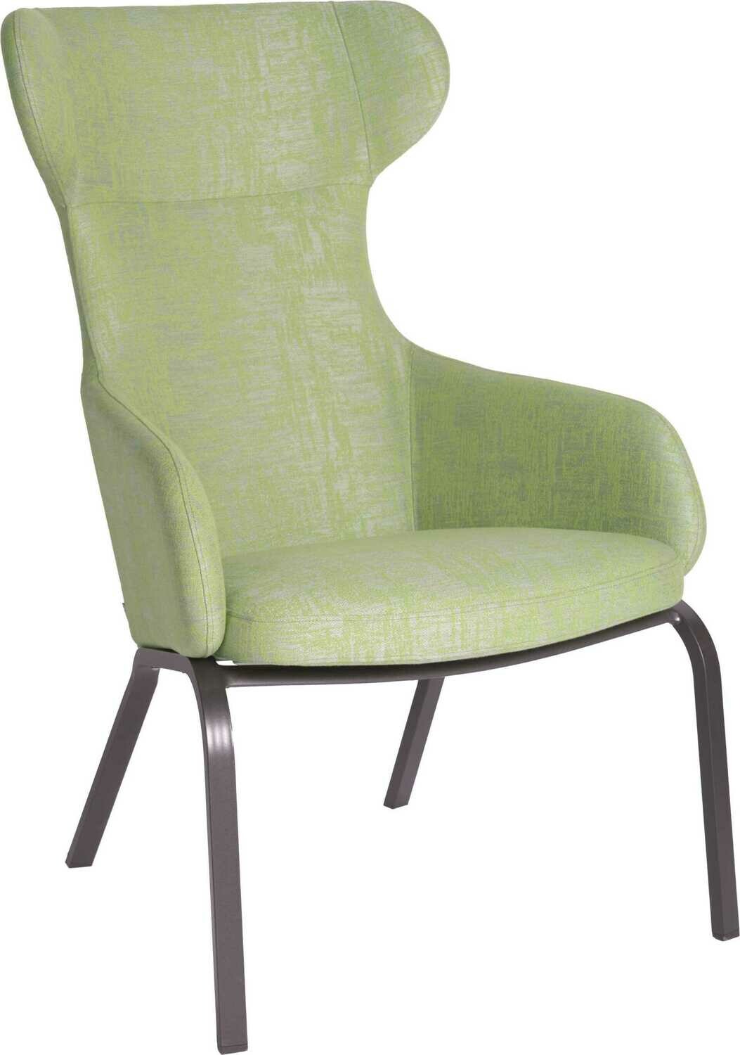 CADEIRA STAN ANTRACITE OUTDOORFABRIC VERDE CLARO/CINZA MESCLADO