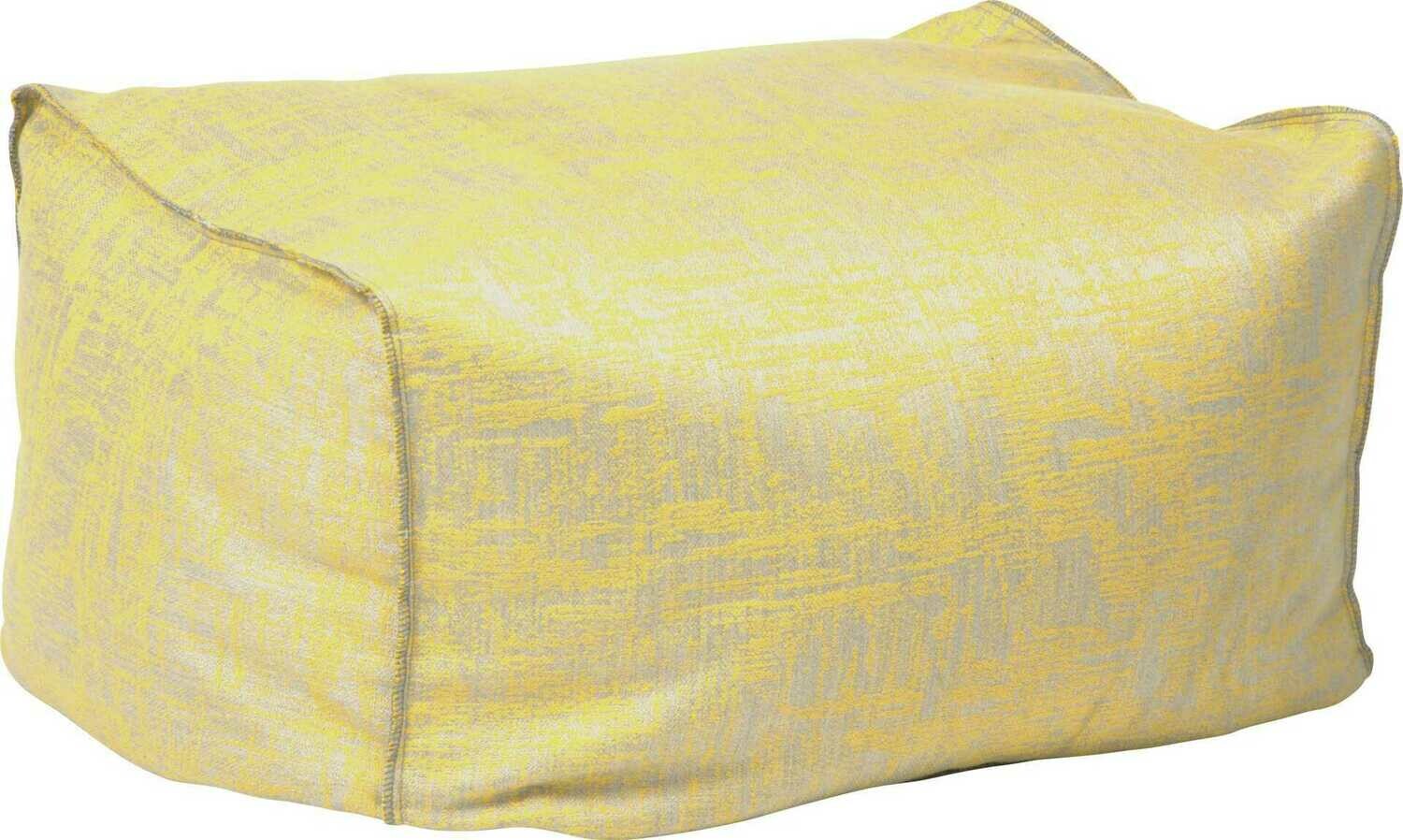 BANCO DE APOIO POUF CHILL AMARELO/CINZA MESCLADO