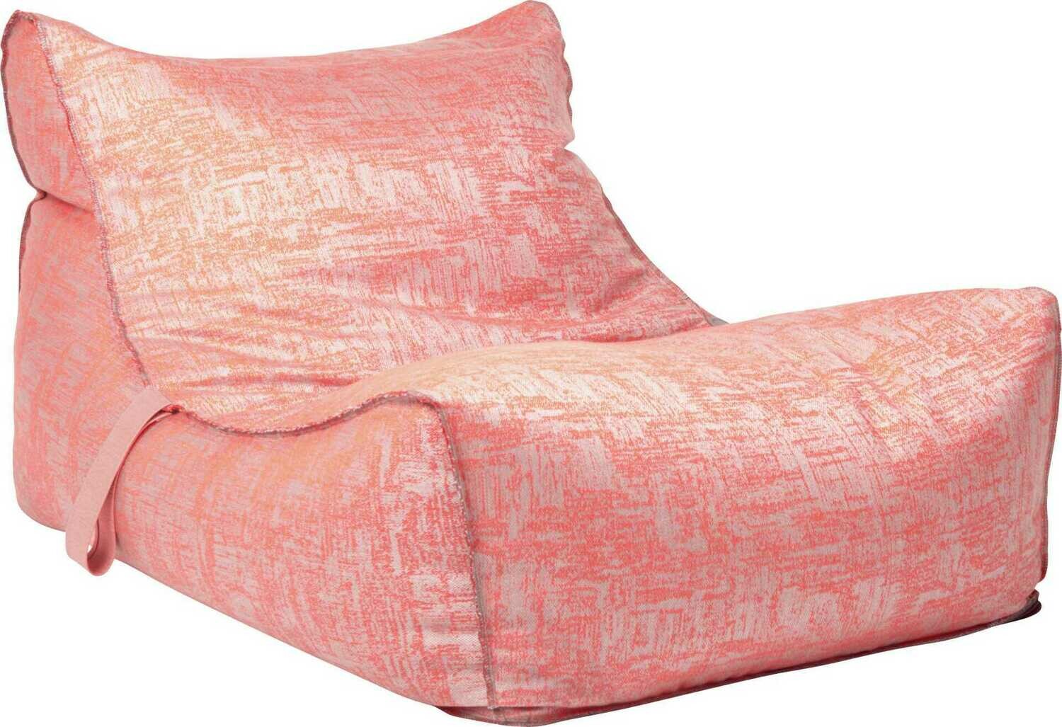 SOFÁ POUF CHILL MATTI CORAL/CINZA MESCLADO