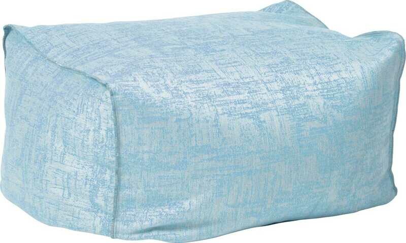 BANCO DE APOIO POUF CHILL AZUL CLARO/CINZA MESCLADO