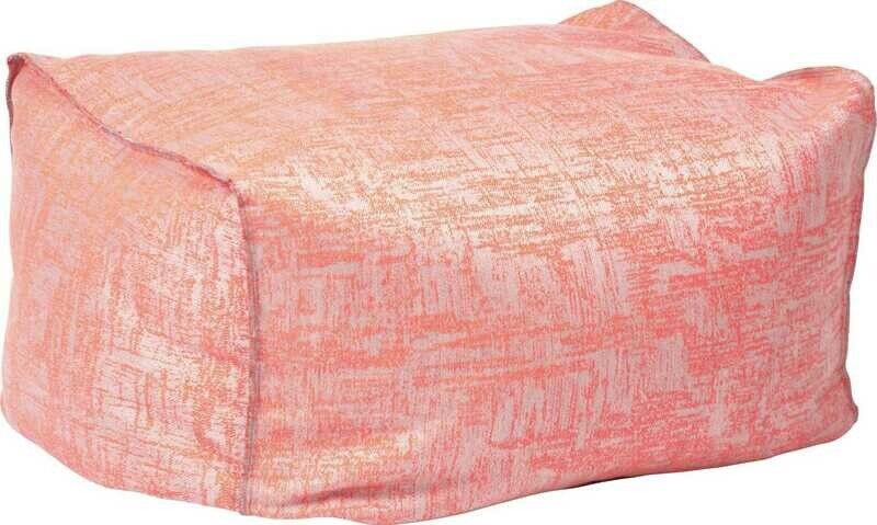 BANCO DE APOIO POUF CHILL MATTI CORAL/CINZA MESCLADO