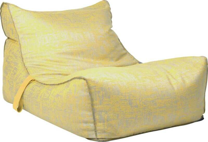 SOFÁ POUF CHILL MATTI AMARELO/CINZA MESCLADO