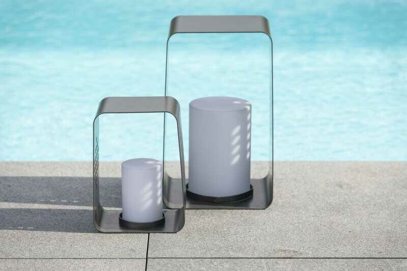 LANTERNA COM LED ANTRACITE 45CM