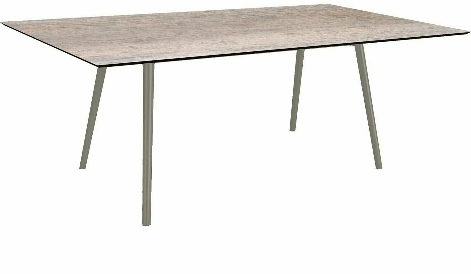 MESA INTERNO ALU TUBO CONICO 6/4,5CM 180x100x75 GRAFITE/SMOKY