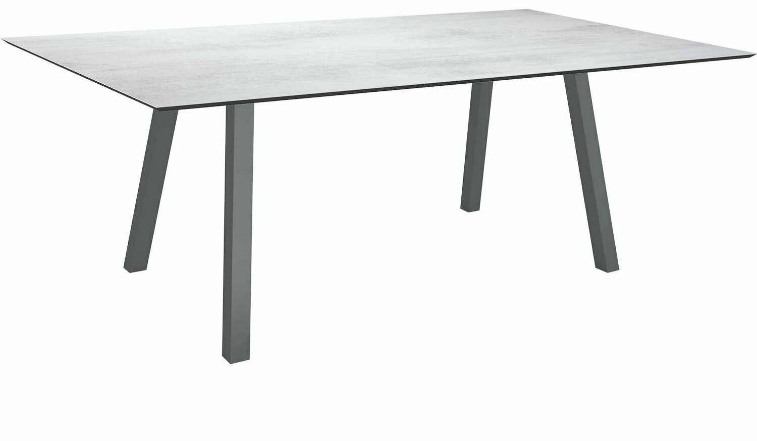 MESA INTERNO ALU TUBO QUAD 6x6 CM 180x100x75 ANTRACITE/CEMENT LIGHT