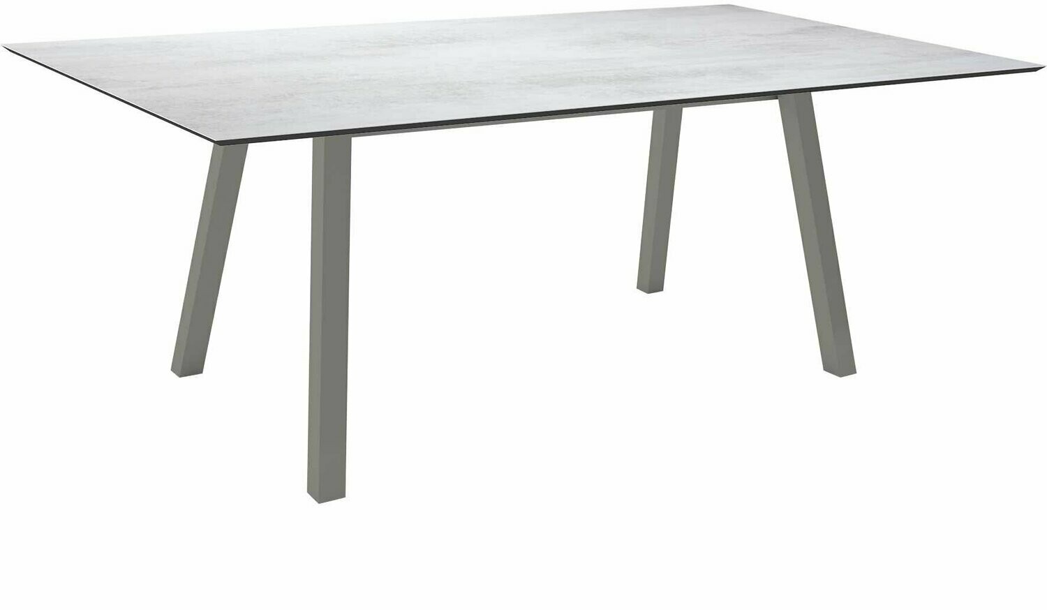 MESA INTERNO ALU TUBO QUAD 6x6 CM 180x100x75 GRAFITE/CEMENT LIGHT