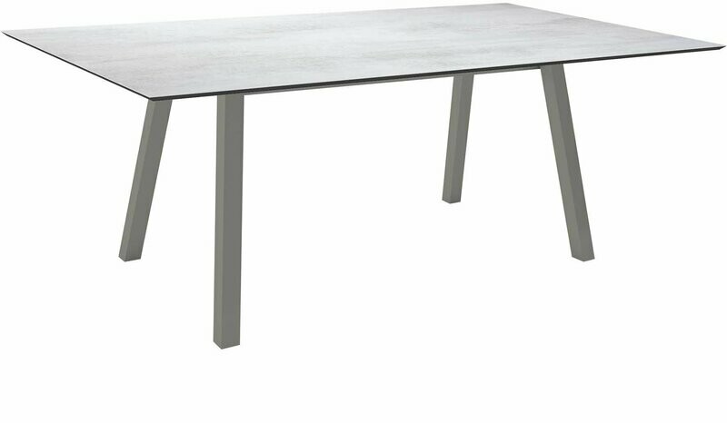 MESA INTERNO ALU TUBO QUAD 6x6 CM 180x100x75 GRAFITE/CEMENT LIGHT