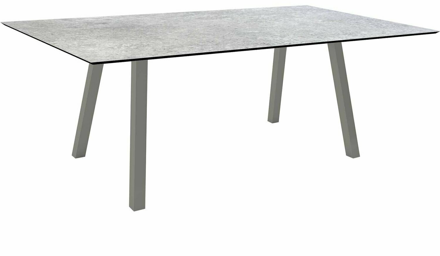 MESA INTERNO ALU TUBO QUAD 6x6 CM 180x100x75 GRAFITE/VINTAGE STONE