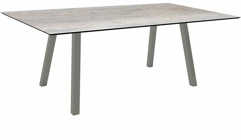 MESA INTERNO ALU TUBO QUAD 6x6 CM 180x100x75 GRAFITE/SMOKY