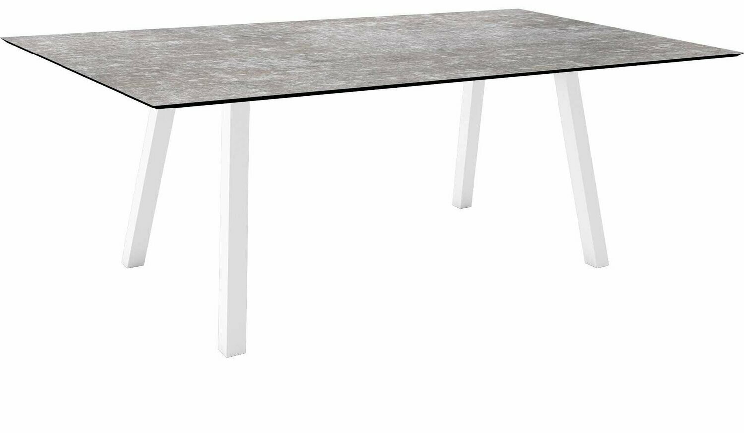 MESA INTERNO ALU TUBO QUAD 6x6 CM 180x100x75 BRANCA/METALLIC GREY
