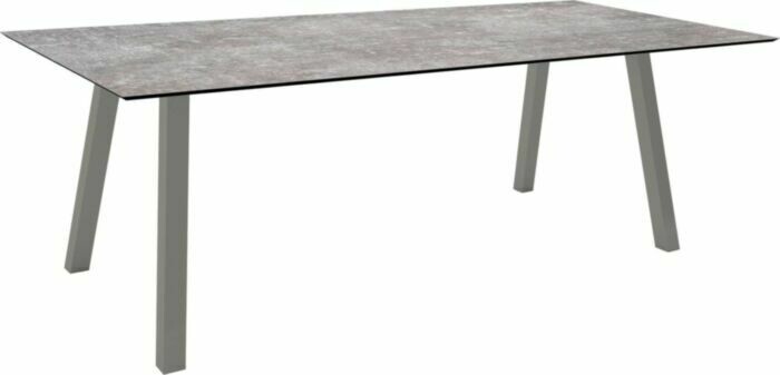 MESA INTERNO ALU TUBO QUAD 6x6 CM 220x100x75 GRAFITE/METALLIC GREY