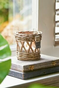 Rustic Rattan Votive