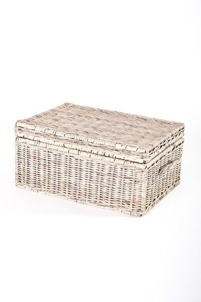 Box Polish mit Deckel / Rattan