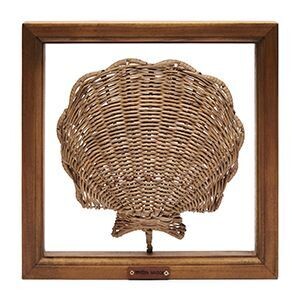 Rustic Rattan Shell Wall Deco