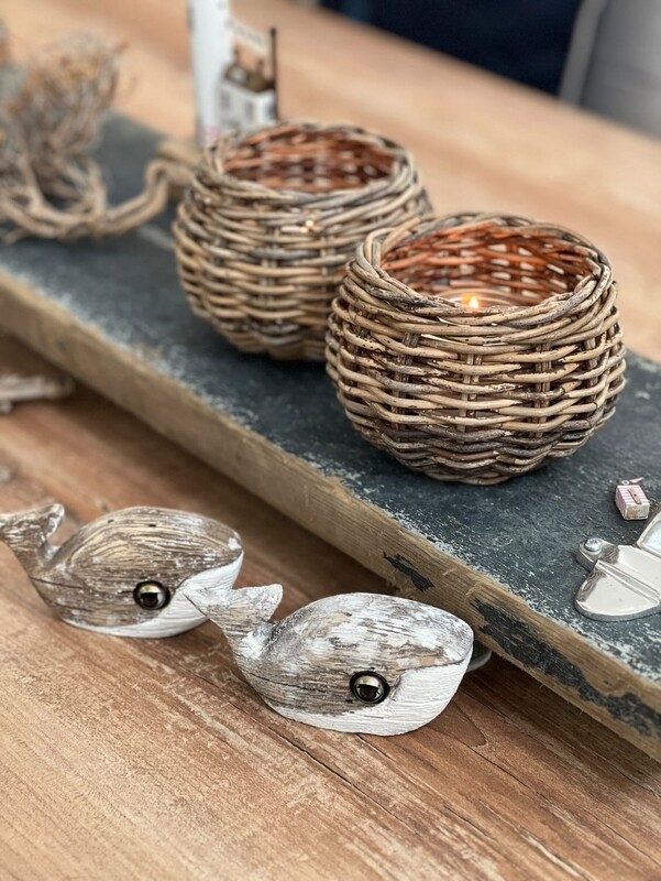 Rattan Bowl/ Windlicht "Candy" Mini