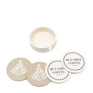 But First Coffee Coasters 4 pieces / Untersetzer