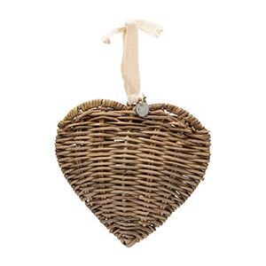 Rustic Rattan Loving Heart Ornament