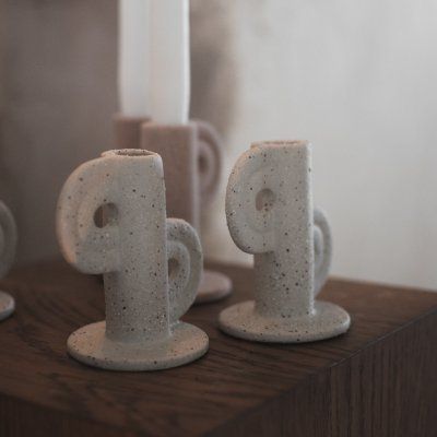 Swirl Slide Kerzenhalter - sand