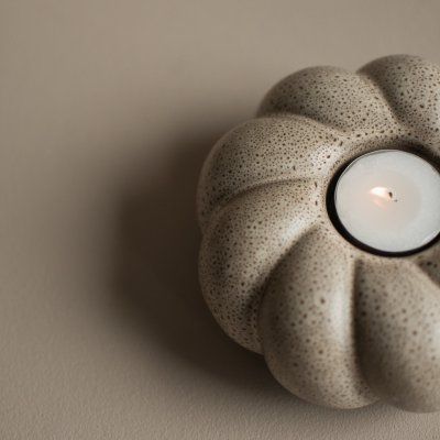 Twine Candle - beige